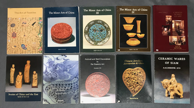 A lot of rare Chinese art catalogues: a.o. Eskenazi, Spink &amp; Son, Sotheby's and 33 Arts of Asia magazines
