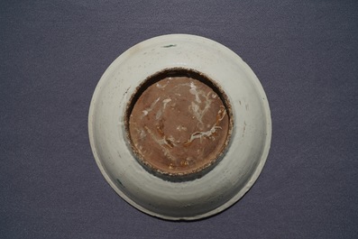 Two Chinese polychrome Swatow dishes, Ming