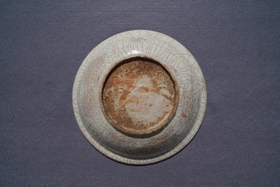 Two Chinese polychrome Swatow dishes, Ming