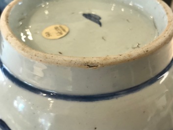 A Chinese blue and white baluster vase, Wanli/Tianqi