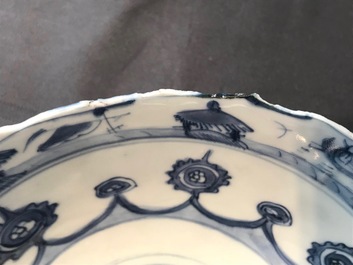 Une paire de bols en porcelaine de Chine bleu et blanc, Wanli