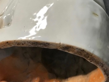 Un mod&egrave;le de Guandi en porcelaine blanc de Chine, 18/19&egrave;me