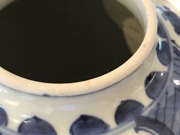 A Chinese blue and white baluster vase, Wanli/Tianqi