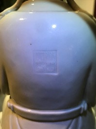 Un mod&egrave;le de Guandi en porcelaine blanc de Chine, 18/19&egrave;me