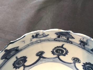 Une paire de bols en porcelaine de Chine bleu et blanc, Wanli