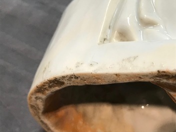 Un mod&egrave;le de Guandi en porcelaine blanc de Chine, 18/19&egrave;me