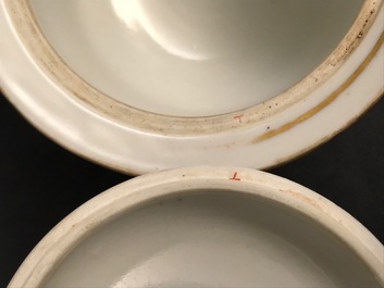 A Chinese famille rose 'Wu Shuang Pu' bowl and cover, 19th C.