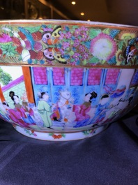 Four Chinese Canton famille rose, Imari-style and blue and white bowls, 18/19th C.