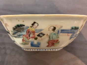 Negen Chinese famillle rose kommen, 19e eeuw