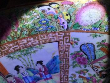 Four Chinese Canton famille rose, Imari-style and blue and white bowls, 18/19th C.