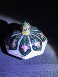 Two Chinese famille noire teapots and covers, Yongzheng/Qianlong