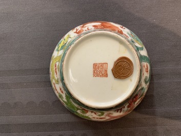 Negen Chinese famillle rose kommen, 19e eeuw