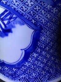 A Chinese blue and white 'immortals' vase, Kangxi