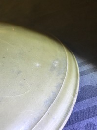 A Chinese Yaozhou celadon bowl with incised floral design, Song