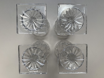 Un ensemble de 50 verres en cristal Val-Saint-Lambert, 20&egrave;me