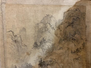Dong Bangda (China, 1699-1769), attributed: album with eight landscapes, ink on paper