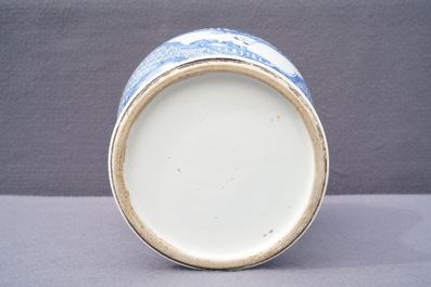 A Chinese blue and white 'immortals' vase, Kangxi