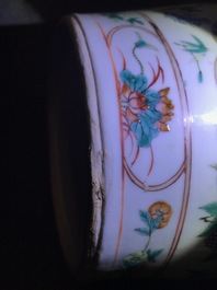 A pair of fine Chinese famille rose vases, 19th C.