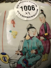 Four Chinese famille rose and blue and white jugs and teapots, Kangxi/Qianlong