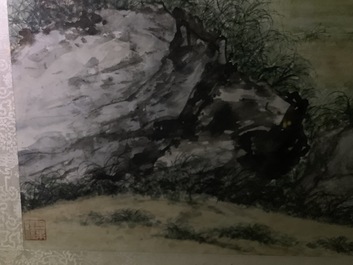 Qiu Qiyun, He Dunren, Chen Shoumei (China, 20th C.): three framed works, ink and color on paper