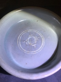 Two Korean celadon porcelain bowls, Goryeo/Joseon, 14/15th C.