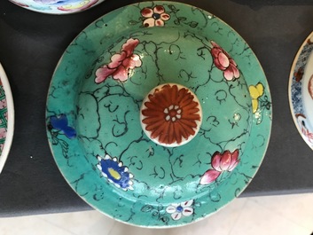 Ten various Chinese porcelain covers, 18th C. and later