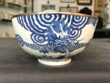 A varied collection of Chinese 'Bleu de Hue' Vietnamese market wares, 19th C.