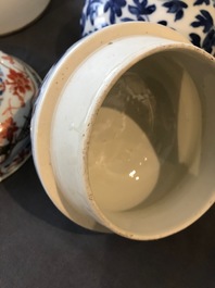 Ten various Chinese porcelain covers, 18th C. and later