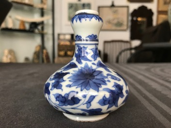 Ten fine Chinese blue and white miniature vases, Kangxi