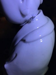 Three Chinese blanc de Chine groups, 19/20th C.