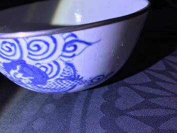 A varied collection of Chinese 'Bleu de Hue' Vietnamese market wares, 19th C.