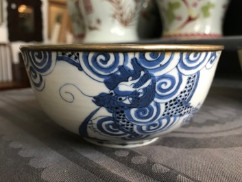 A varied collection of Chinese 'Bleu de Hue' Vietnamese market wares, 19th C.