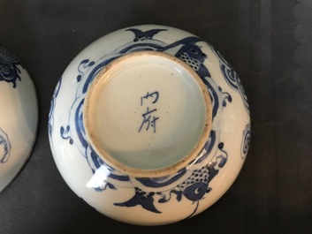 A varied collection of Chinese 'Bleu de Hue' Vietnamese market wares, 19th C.