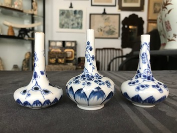 Ten fine Chinese blue and white miniature vases, Kangxi