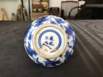 Ten fine Chinese blue and white miniature vases, Kangxi