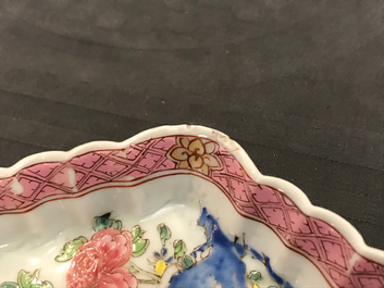Un bel ensemble d'objets &agrave; th&eacute; en porcelaine de Chine famille rose, Yongzheng/Qianlong