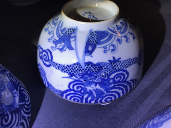 A varied collection of Chinese 'Bleu de Hue' Vietnamese market wares, 19th C.