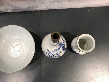 A varied collection of Chinese 'Bleu de Hue' Vietnamese market wares, 19th C.