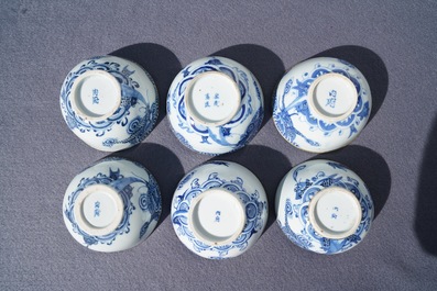 A varied collection of Chinese 'Bleu de Hue' Vietnamese market wares, 19th C.