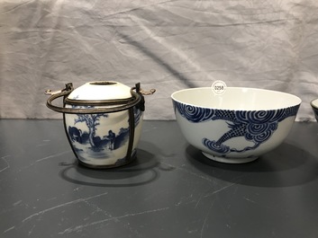 A varied collection of Chinese 'Bleu de Hue' Vietnamese market wares, 19th C.