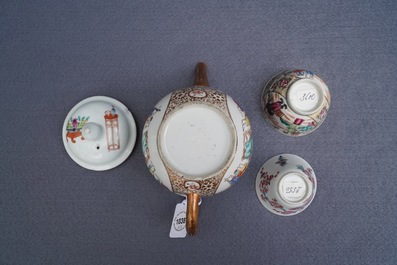 A fine collection of Chinese blue and white and famille rose porcelain wares, Kangxi/Qianlong
