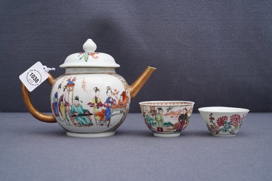 A fine collection of Chinese blue and white and famille rose porcelain wares, Kangxi/Qianlong