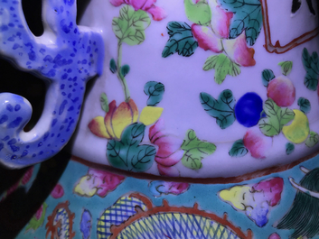A Chinese famille rose 'Wu Shuang Pu' vase, 19th C.