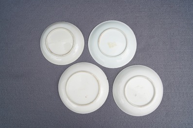 A fine collection of Chinese blue and white and famille rose porcelain wares, Kangxi/Qianlong