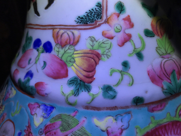 A Chinese famille rose 'Wu Shuang Pu' vase, 19th C.