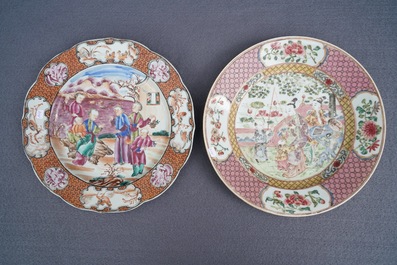 A fine collection of Chinese blue and white and famille rose porcelain wares, Kangxi/Qianlong