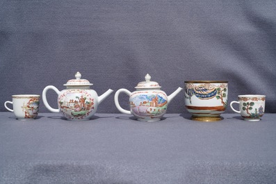A varied collection of Chinese famille rose export porcelain, Qianlong