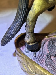 Une figure de Palden Lhamo en bronze dor&eacute;, Tibet, 17&egrave;me