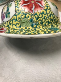 Four Chinese famille rose vases, 19th C.