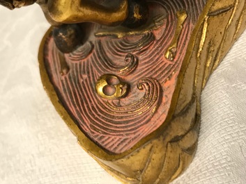 Une figure de Palden Lhamo en bronze dor&eacute;, Tibet, 17&egrave;me